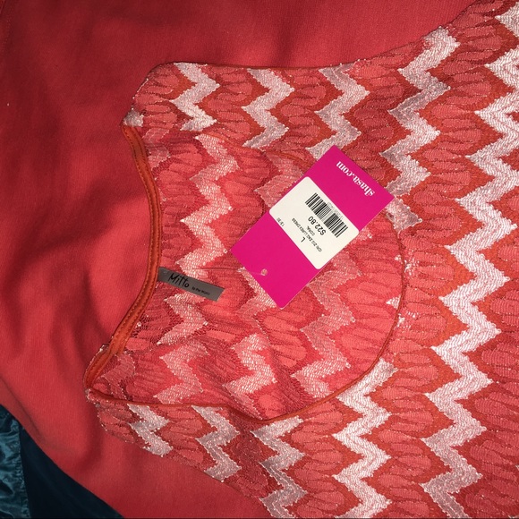 NWT Shasa zig zag coral lurex dress - Picture 4 of 4